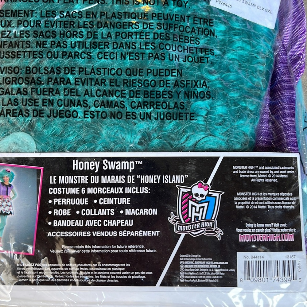 Monster High: Honey Swamp Kids Costume! New! - Picture 7 of 10